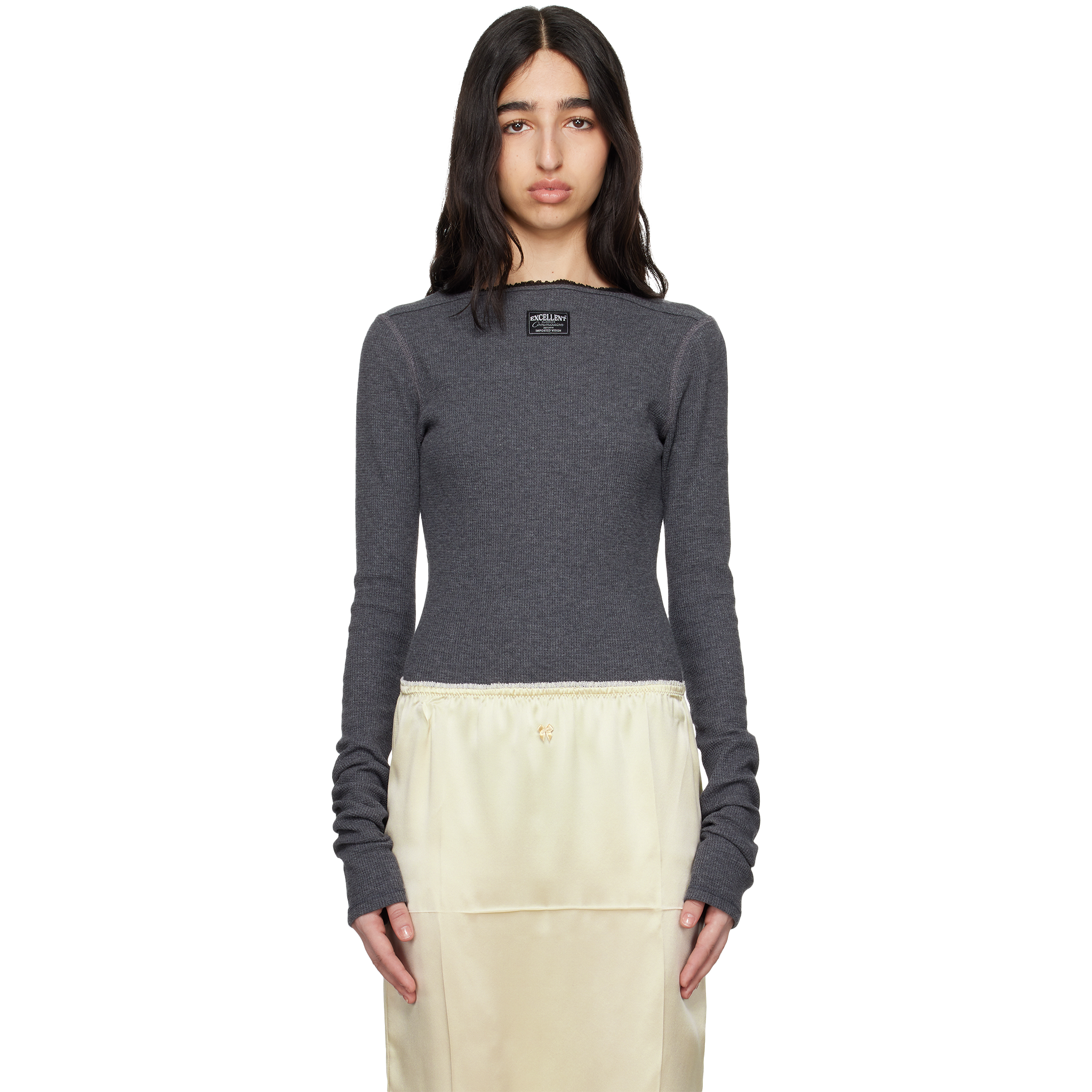 Reversed Henley Bodysuit