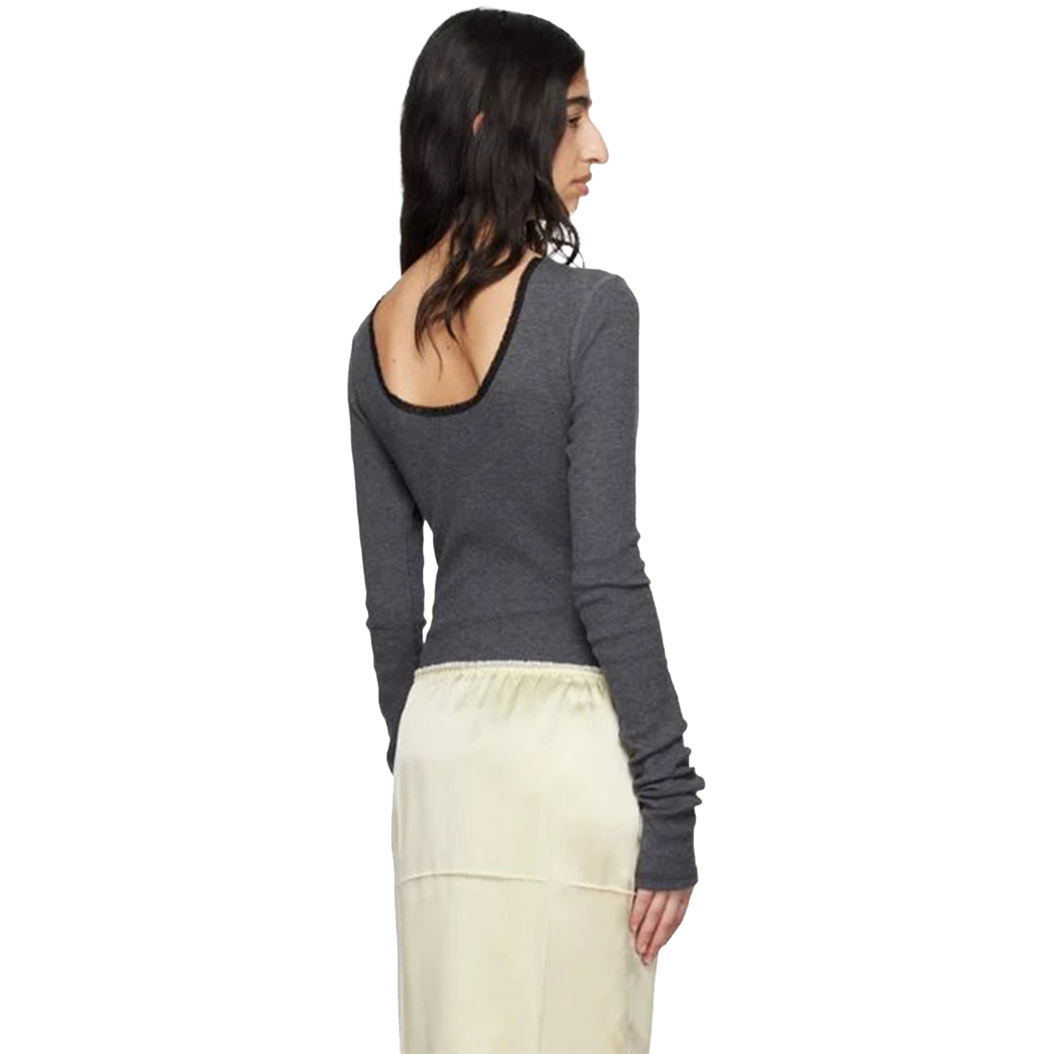 Reversed Henley Bodysuit