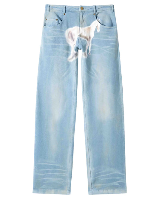 Straight-Leg Pony Jeans