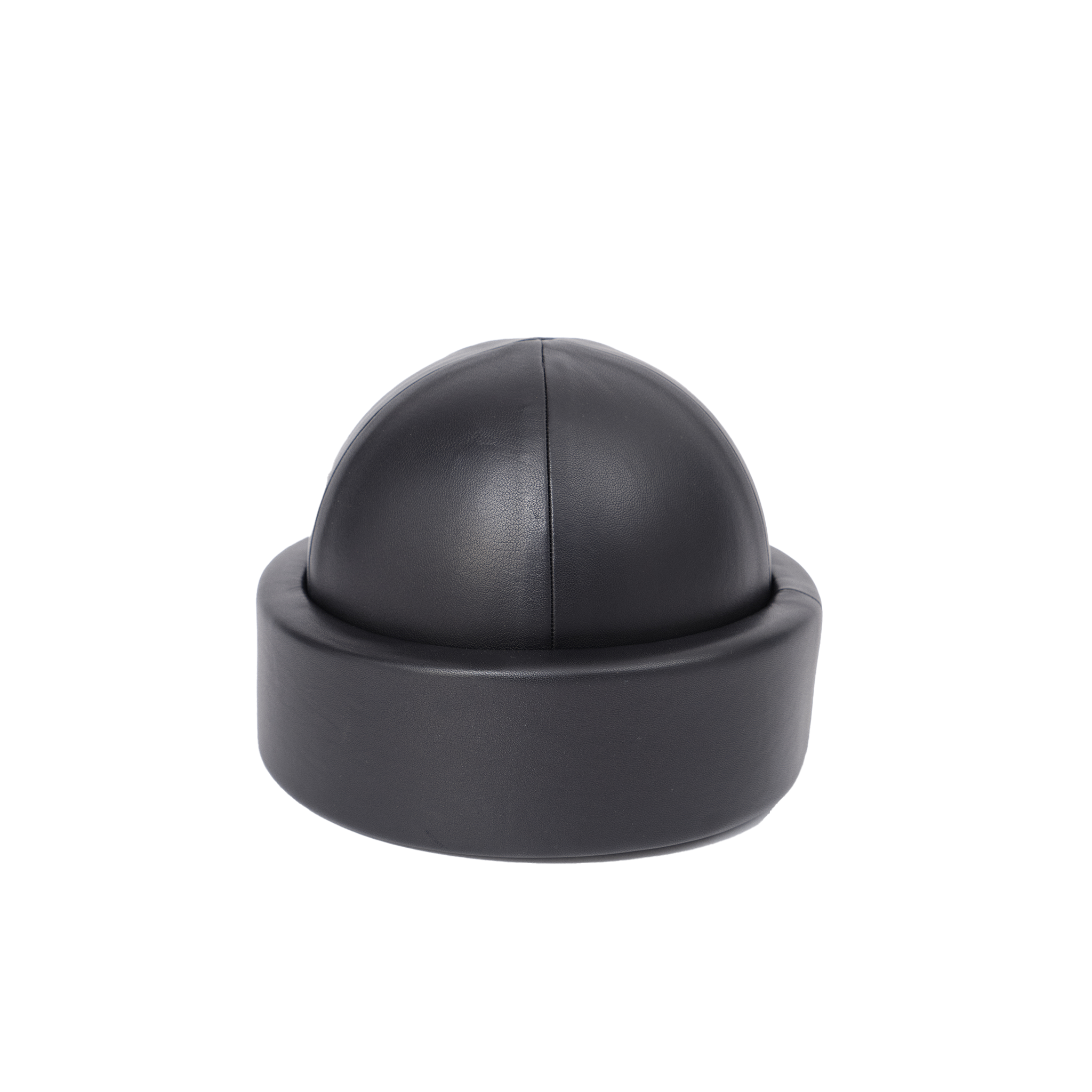 Padded Leather Beanie
