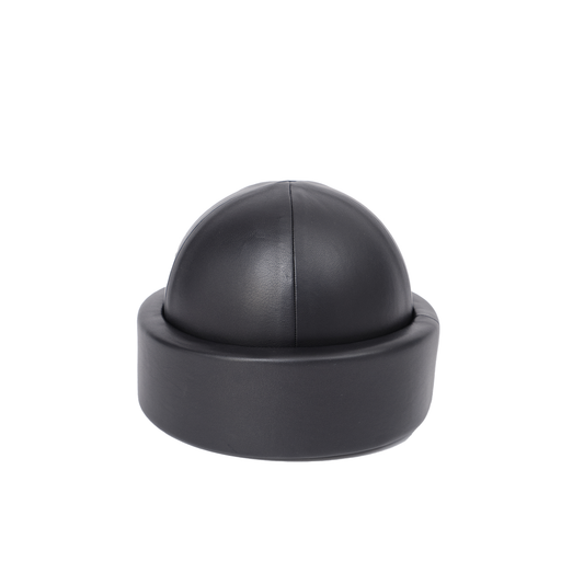 Padded Leather Beanie