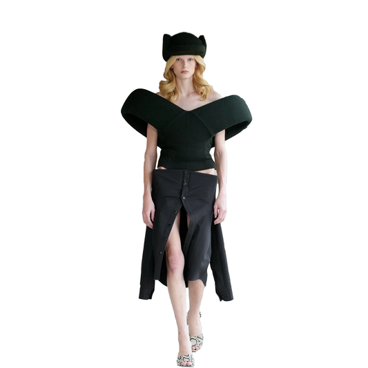 Sculptured Off Shoulder Knit Top