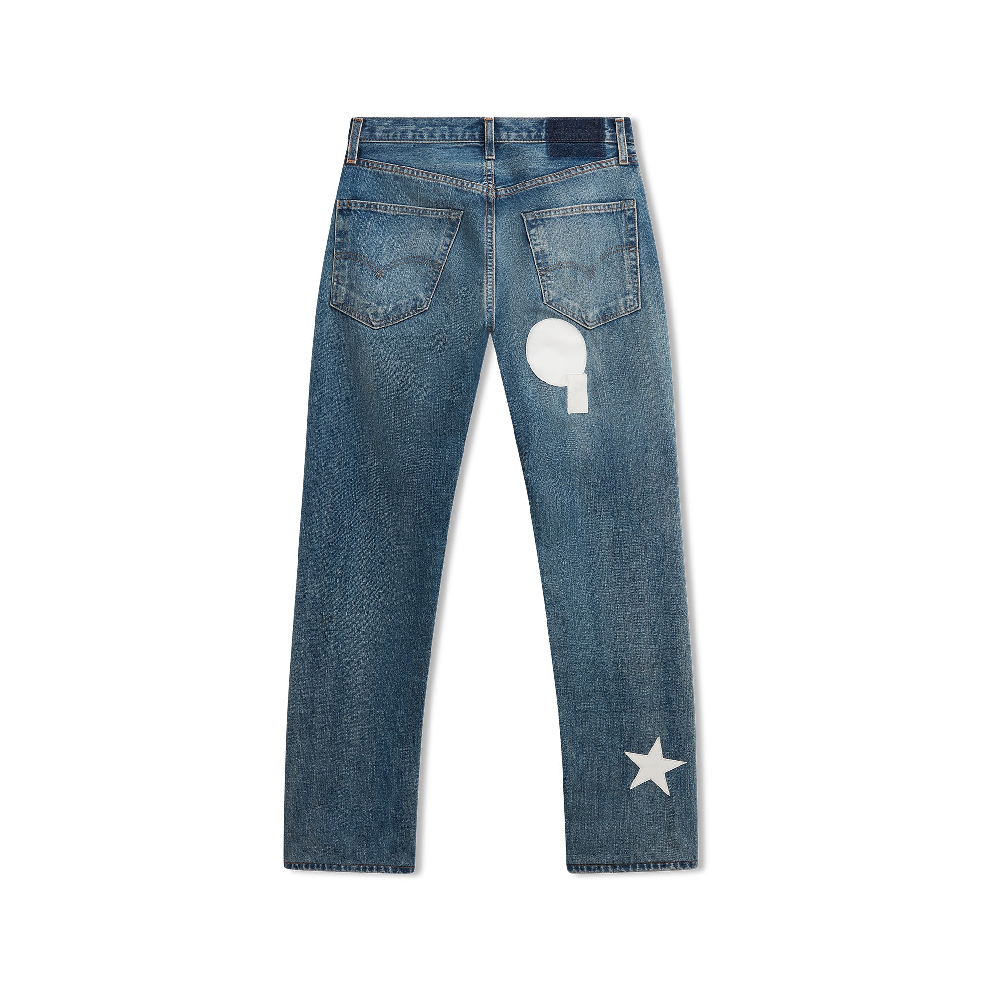 White Patch Vintage Blue Jeans