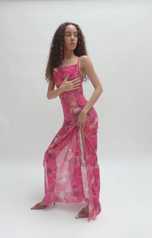 Chiffon Rose Gown