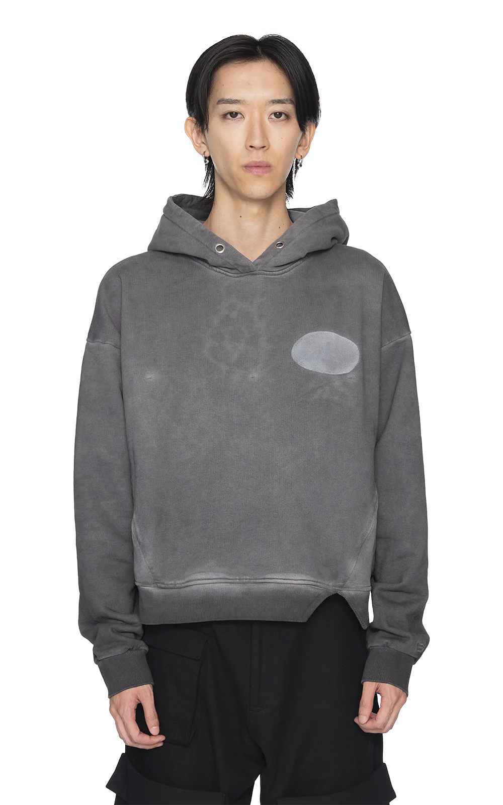 Grey Dyed Hoodie