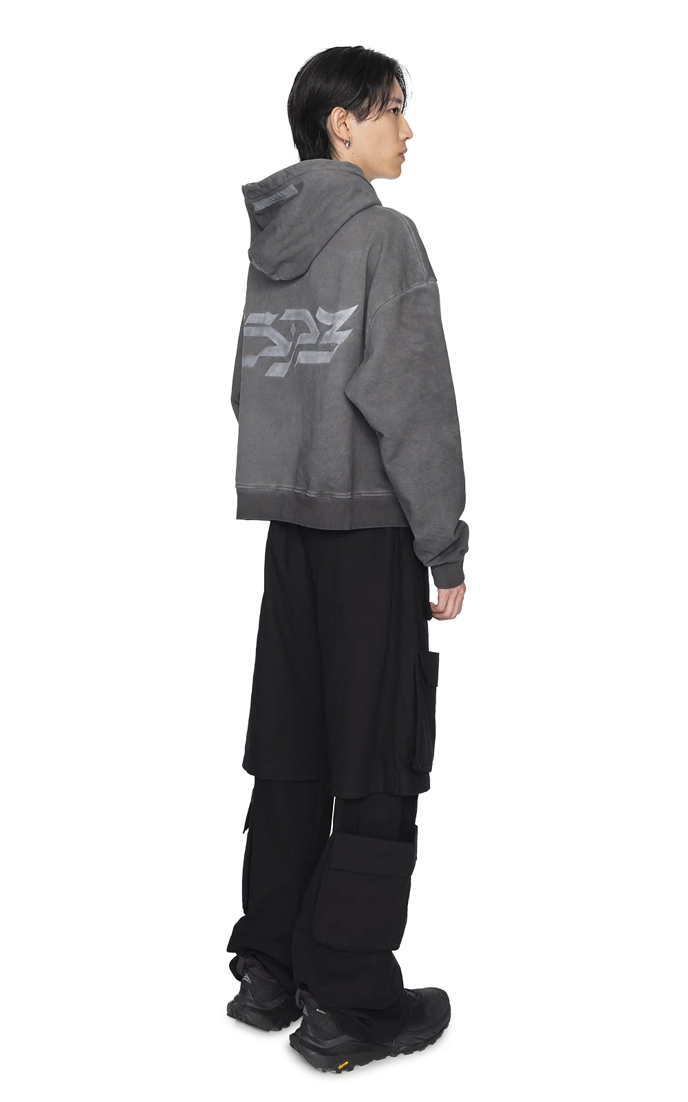 Grey Dyed Hoodie