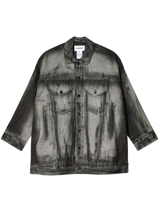 Distressed Finish Denim Jacket