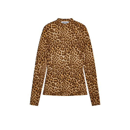 Printed Jersey Leopard Print Top