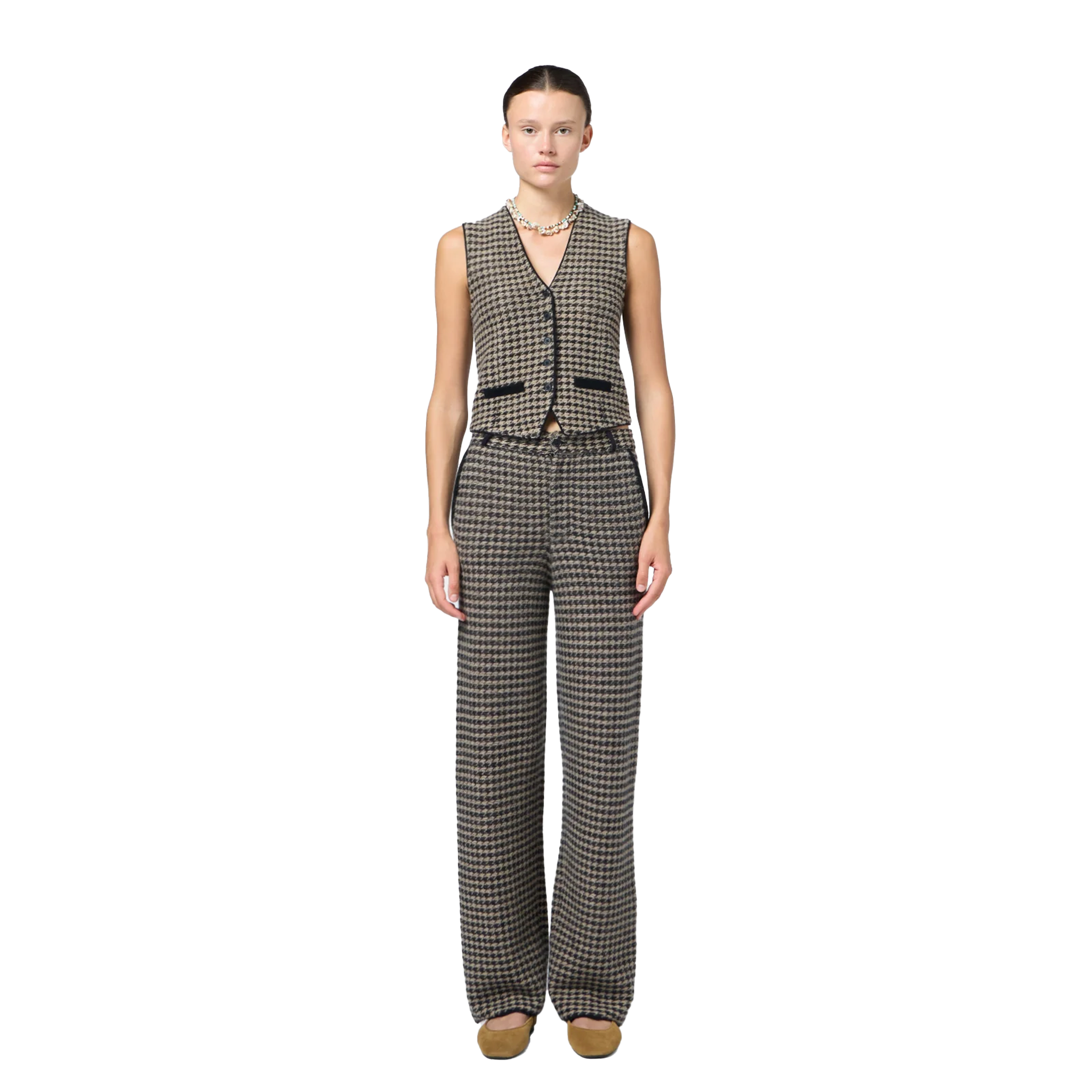 Houndstooth Tailored Vest