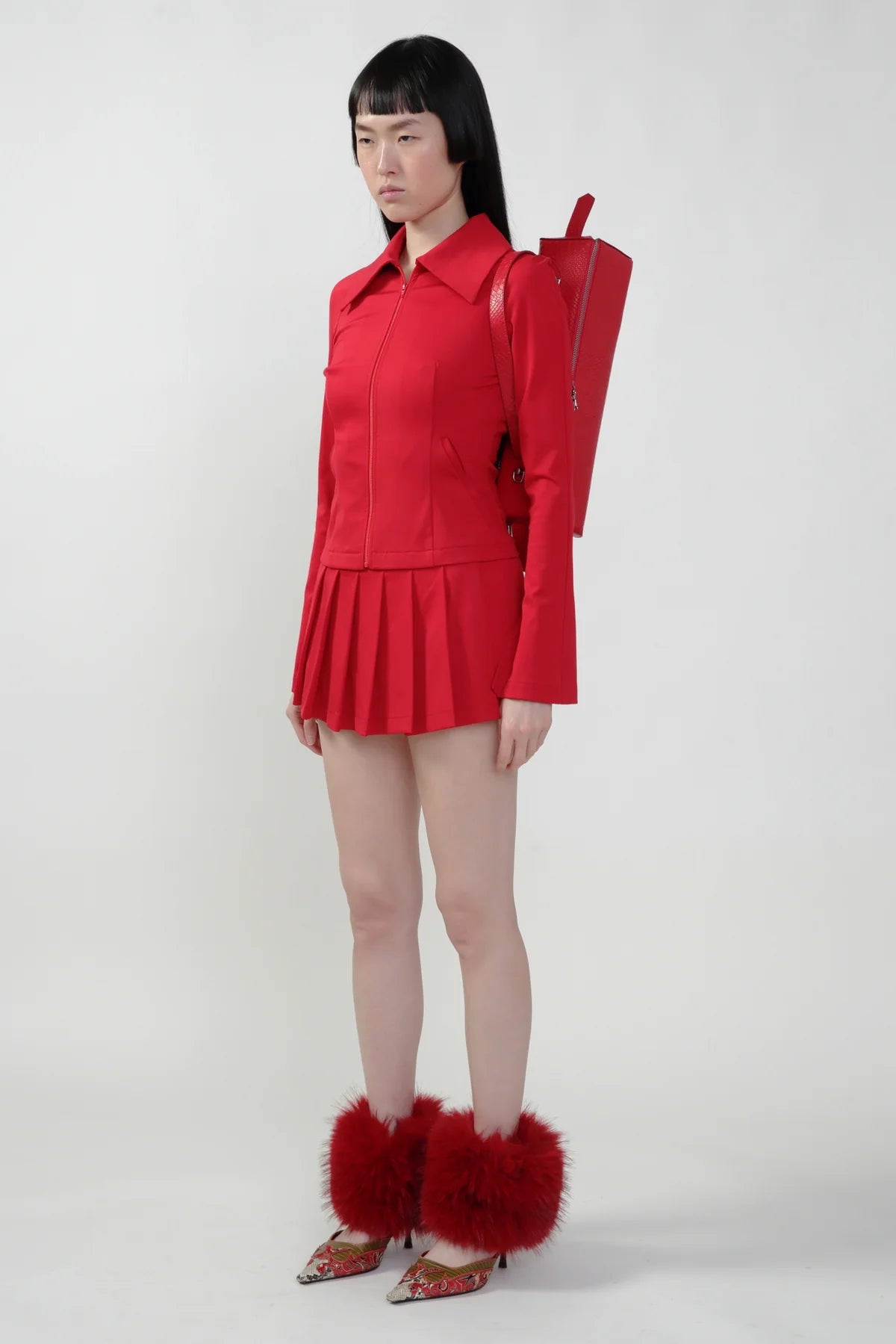 Red Zip Up Shirt