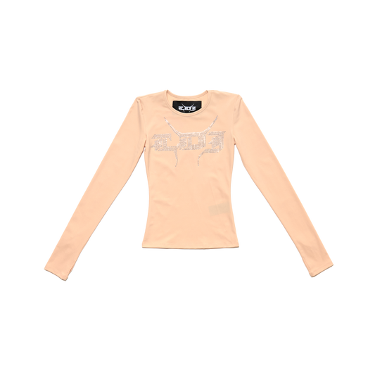 Logo-Print Asymmetric-Neckline Stretch-Woven Top