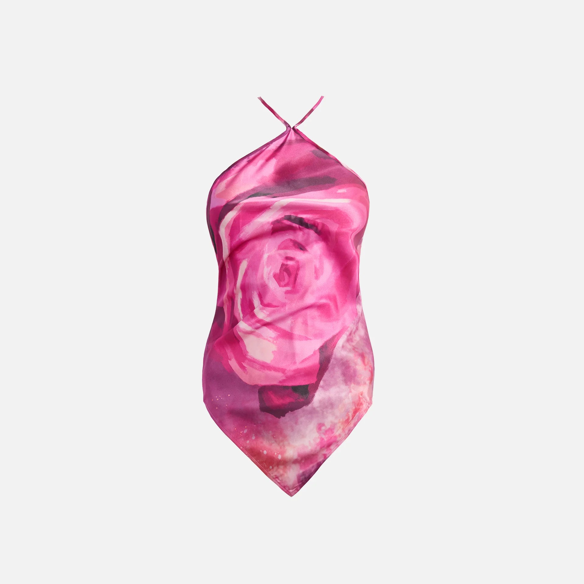 Halter Scarf Top in Pink Rose
