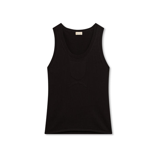 Leather Slash Shield Top