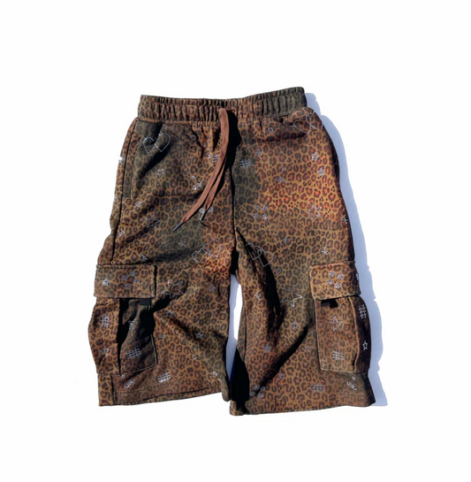 Leopard Rhinestone Shorts