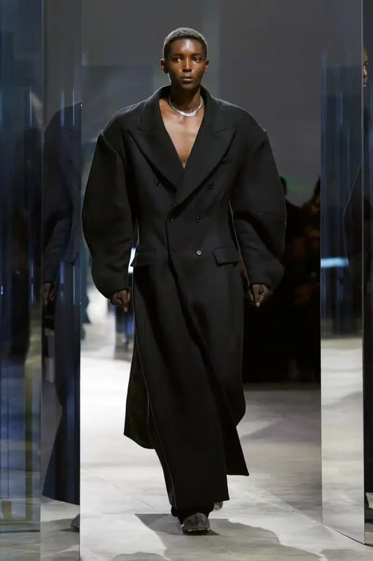 Oversized Black Trench Coat