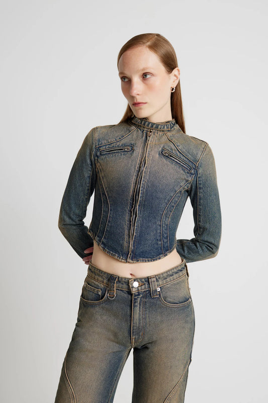 Denim Moto Jacket