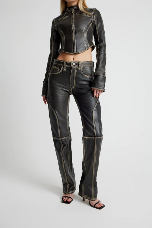 Maria Leather Jeans