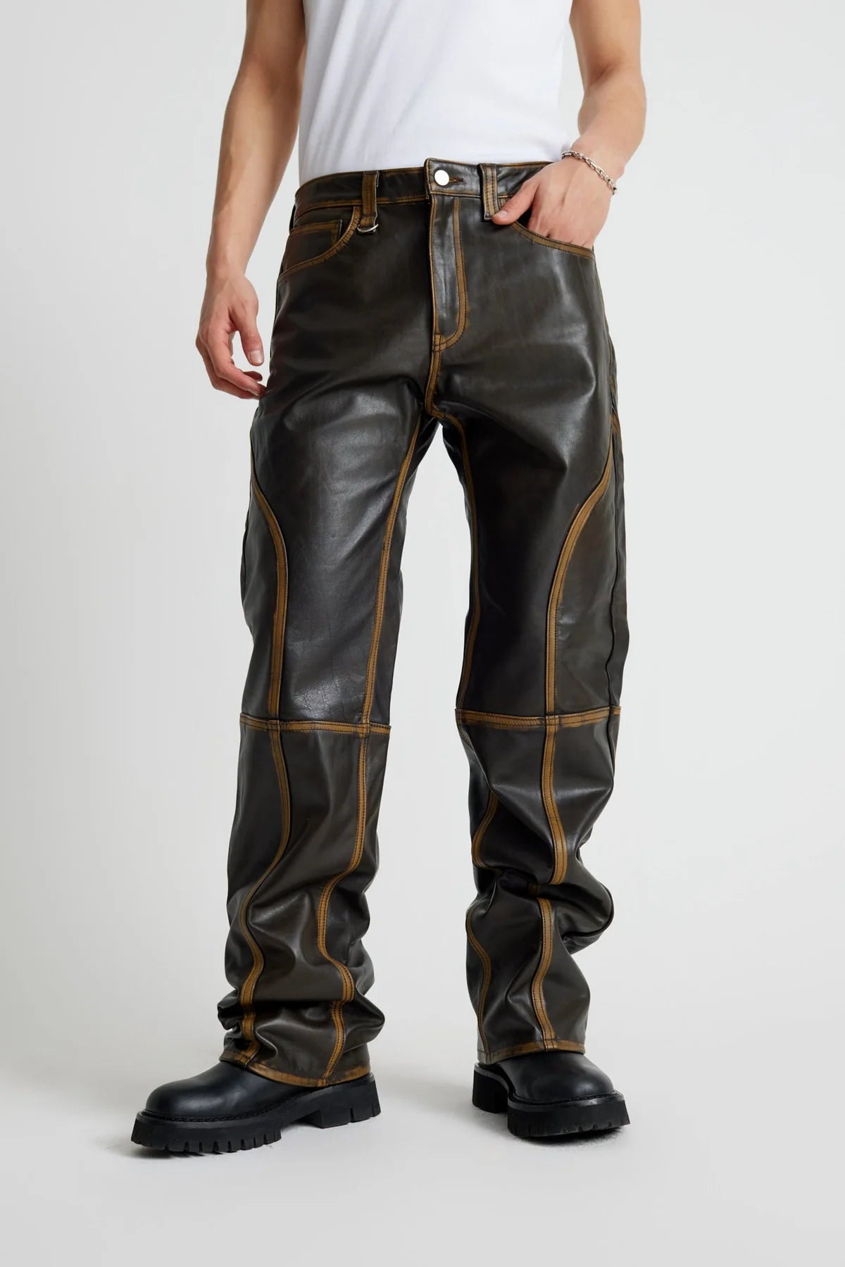 Maria Leather Jeans