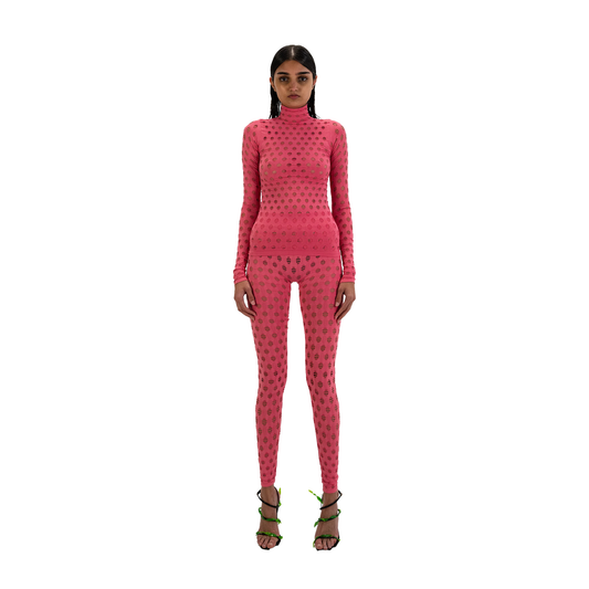 Perforated Turtleneck
