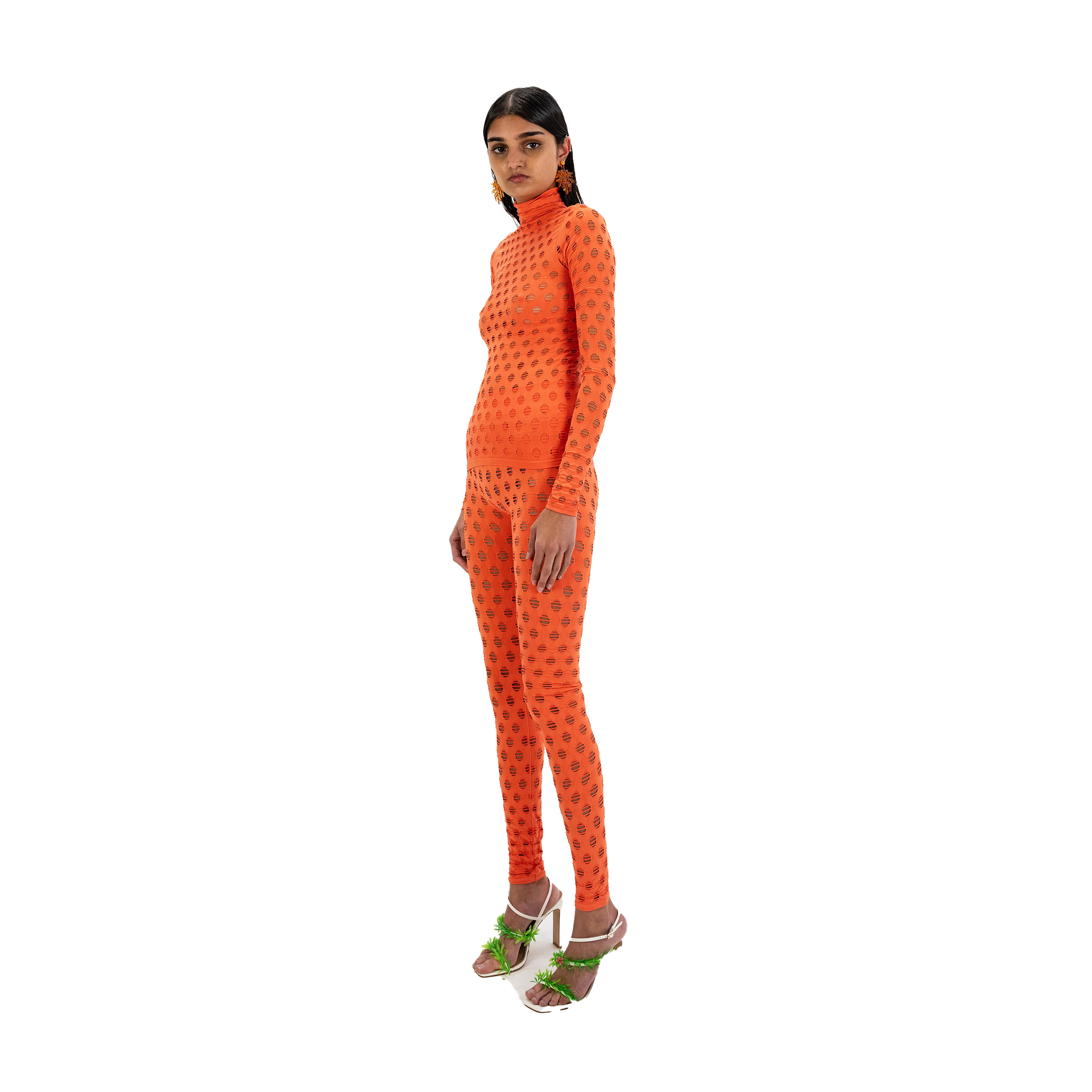 Perforated Turtleneck