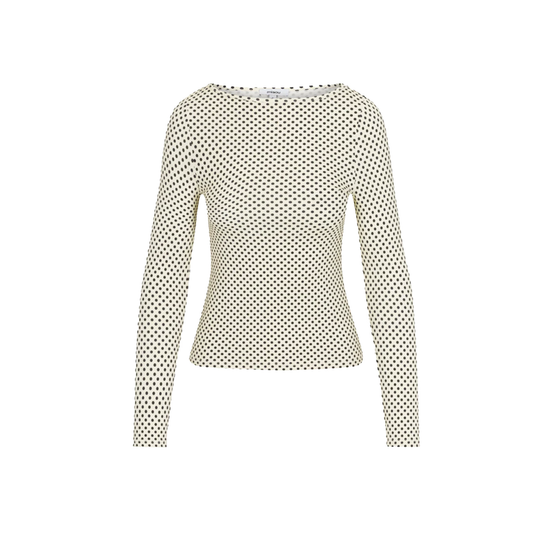 Amelia Top - Butter Polka Dot