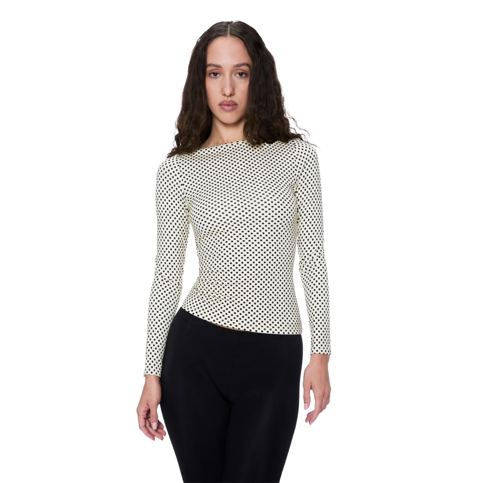 Amelia Top - Butter Polka Dot
