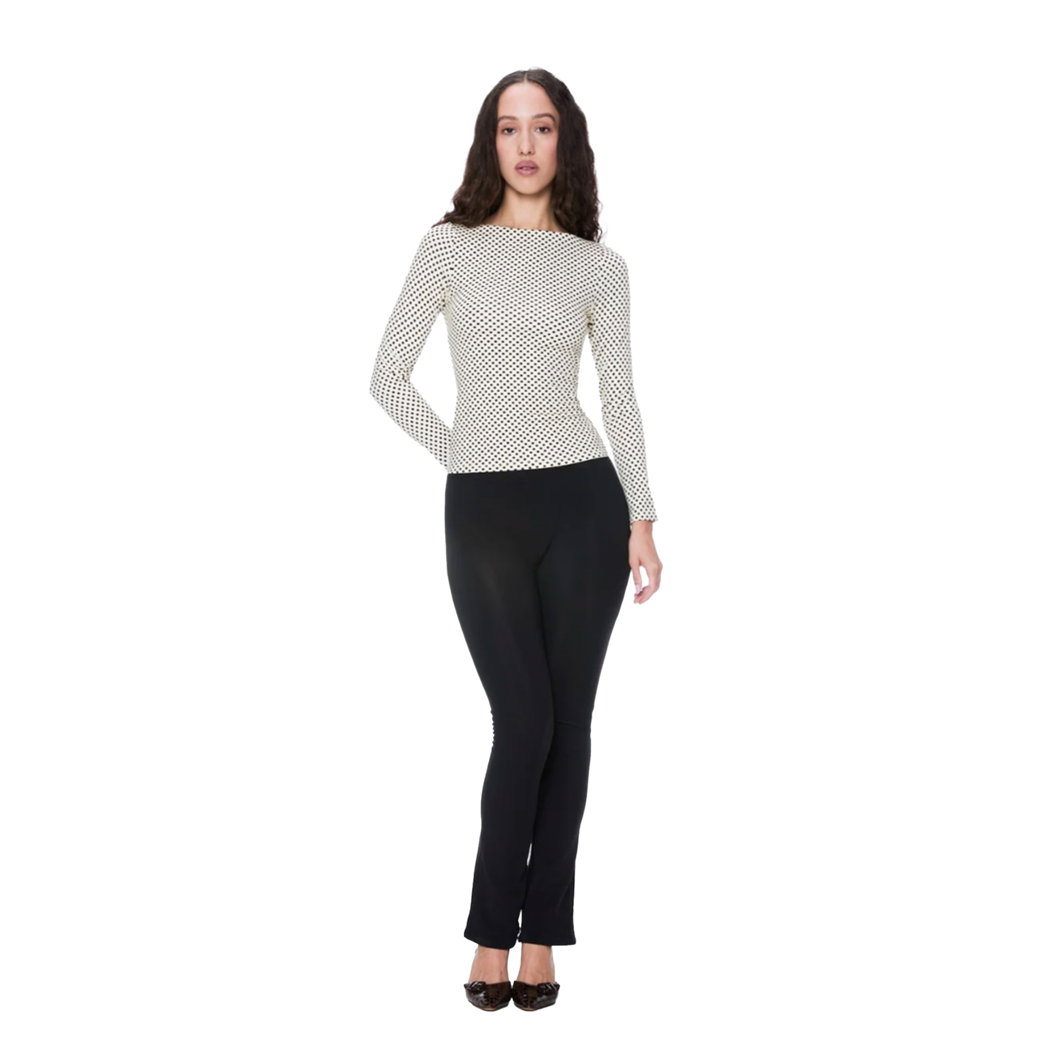 Amelia Top - Butter Polka Dot