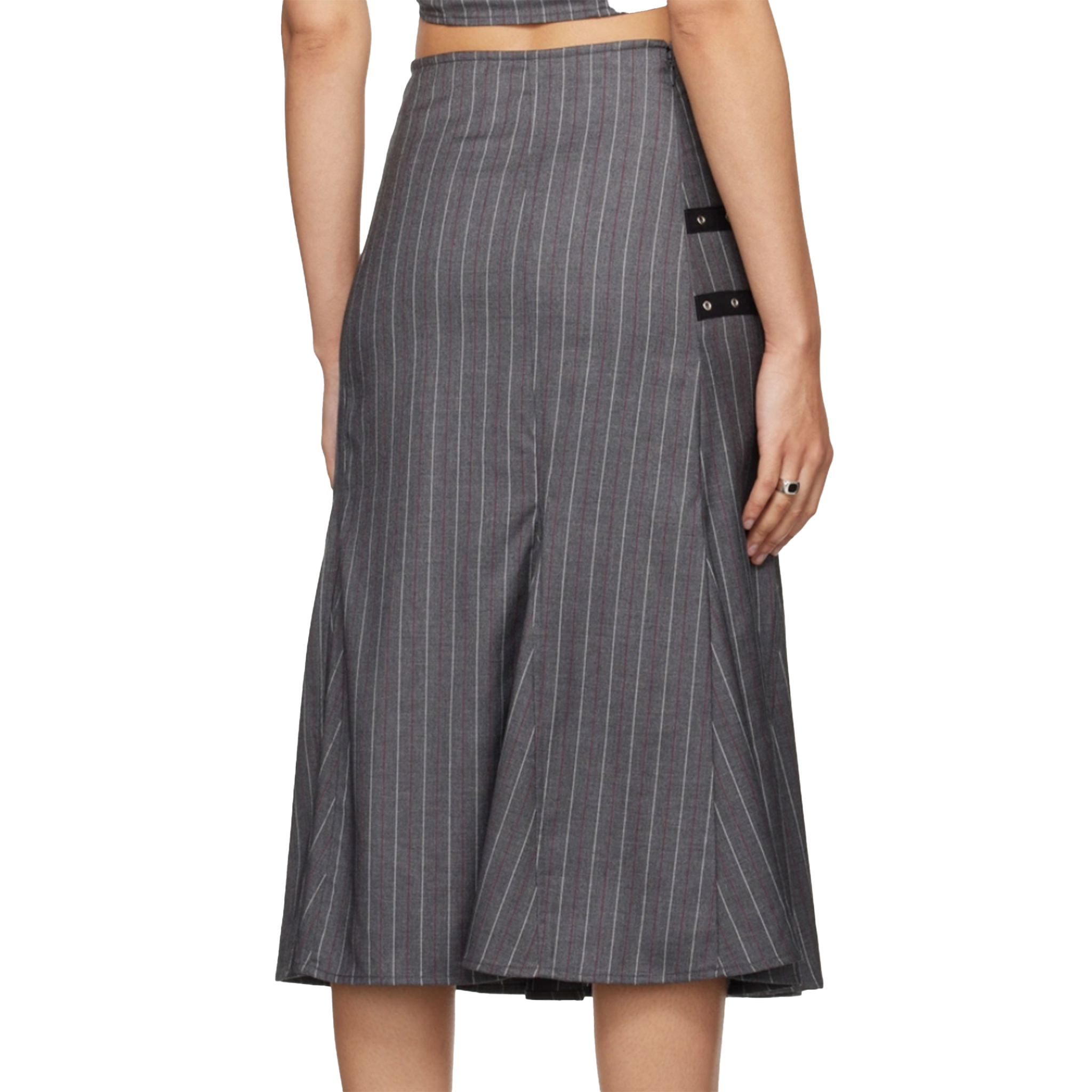 Gray Gaudi Midi Skirt