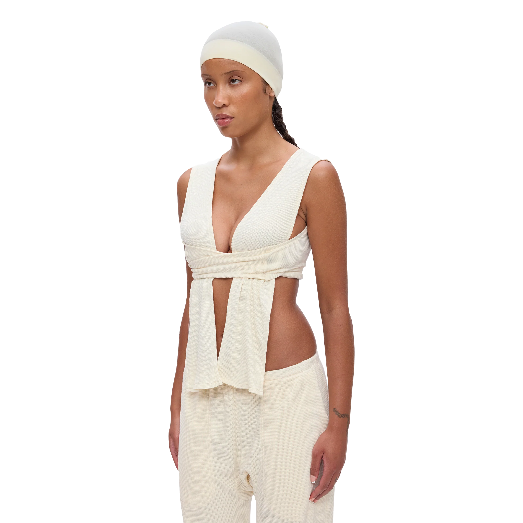 Waffle Wrap Top