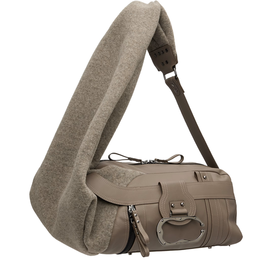 Neoprene Wool Leather Bag