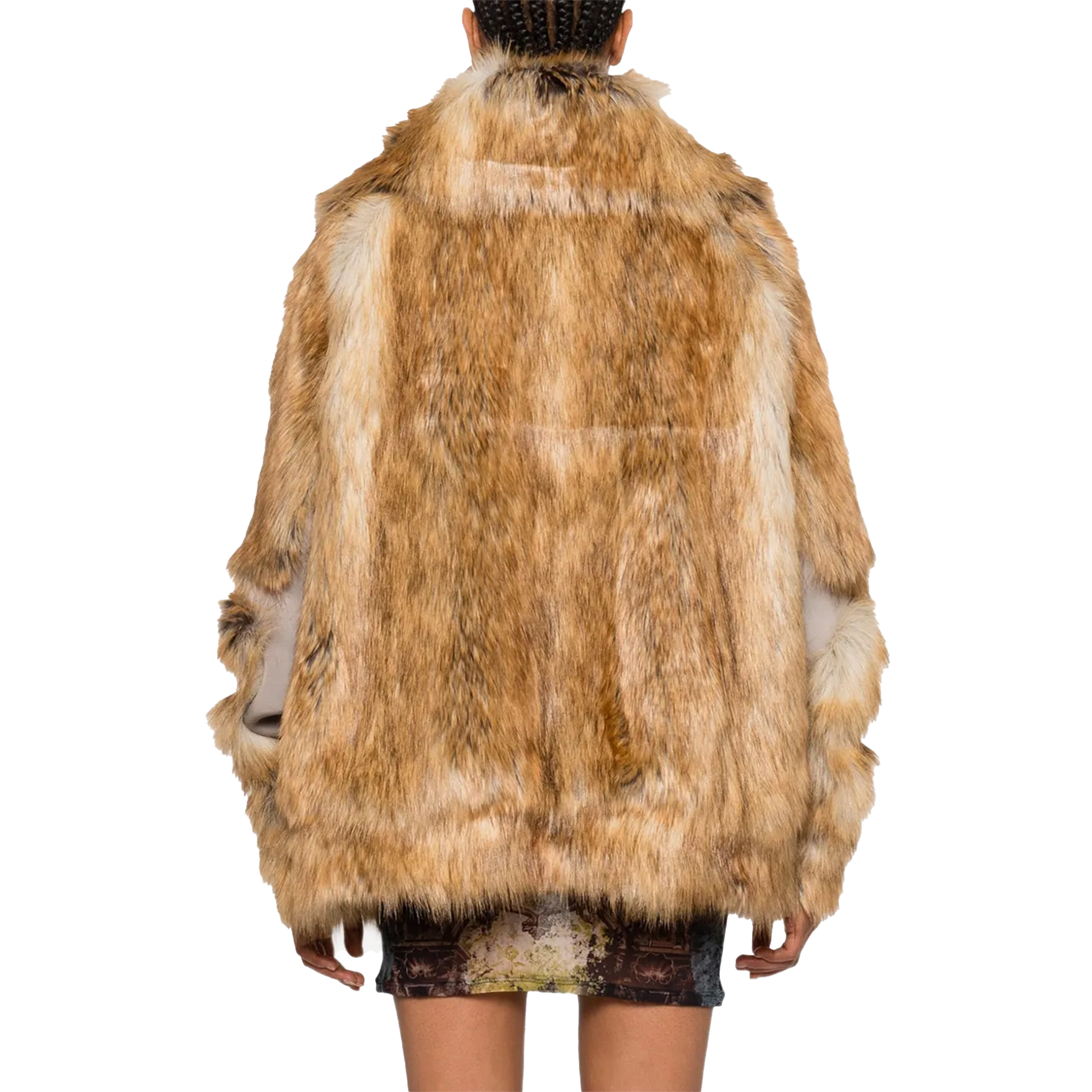 Oversized Furry Multiline Jacket