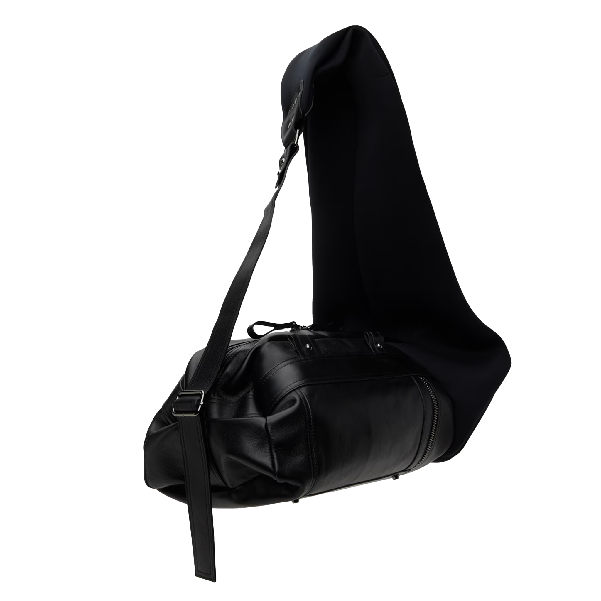 Neoprene Wool Leather Bag