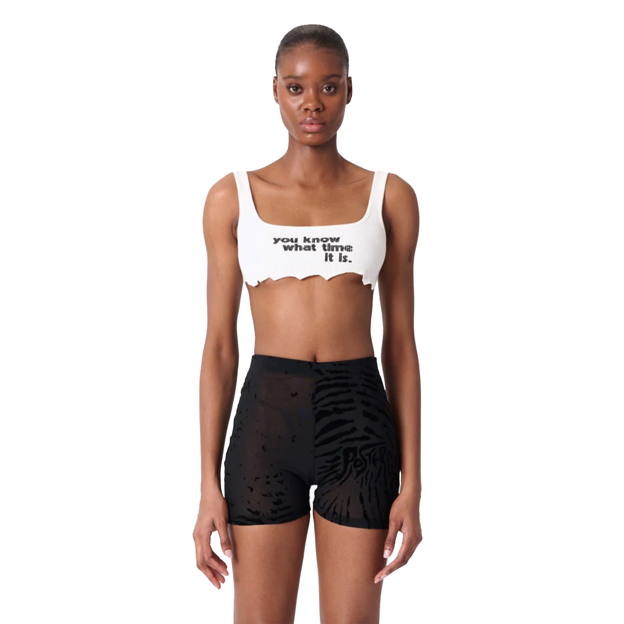 Knockout Shorts Black Zebra Print