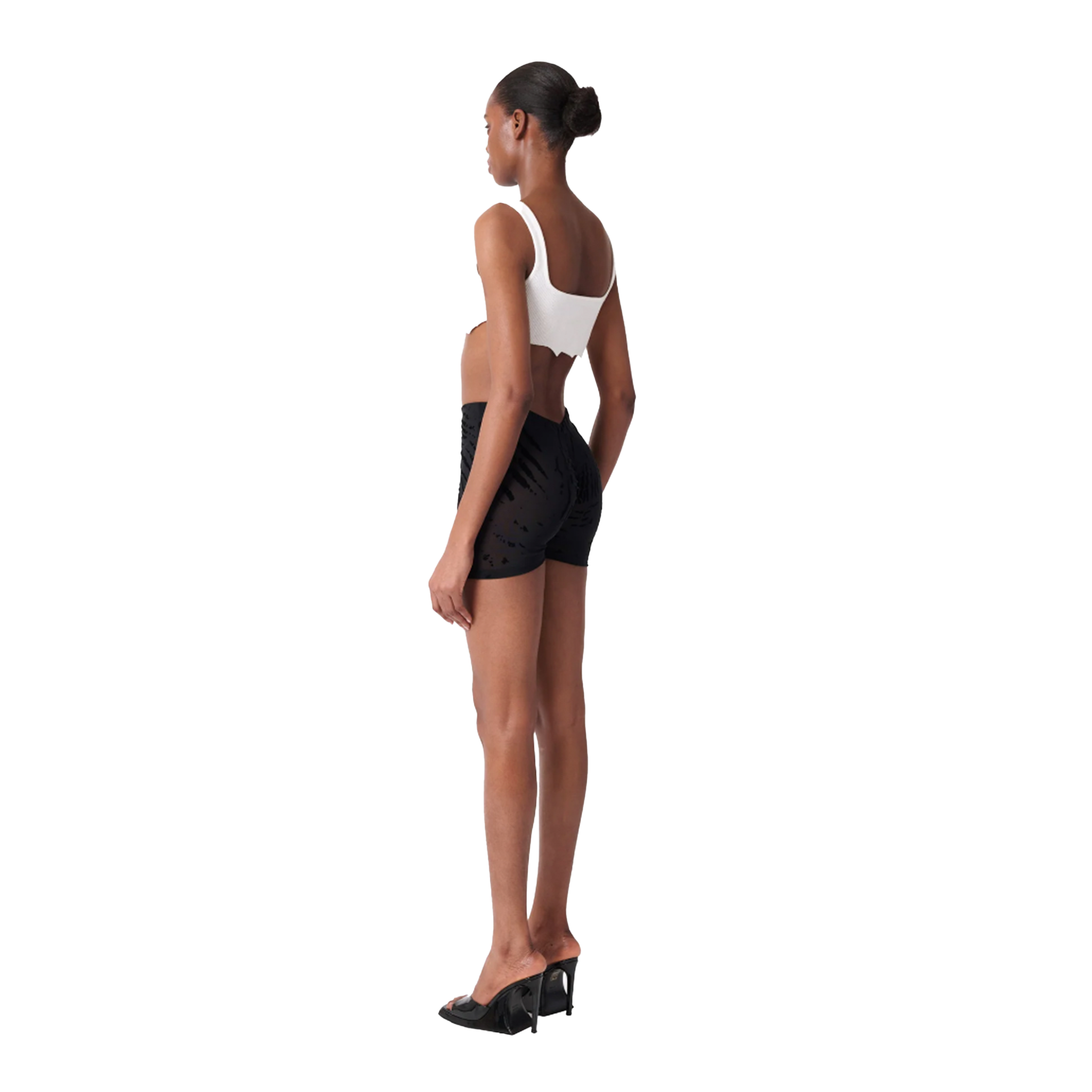 Knockout Shorts Black Zebra Print