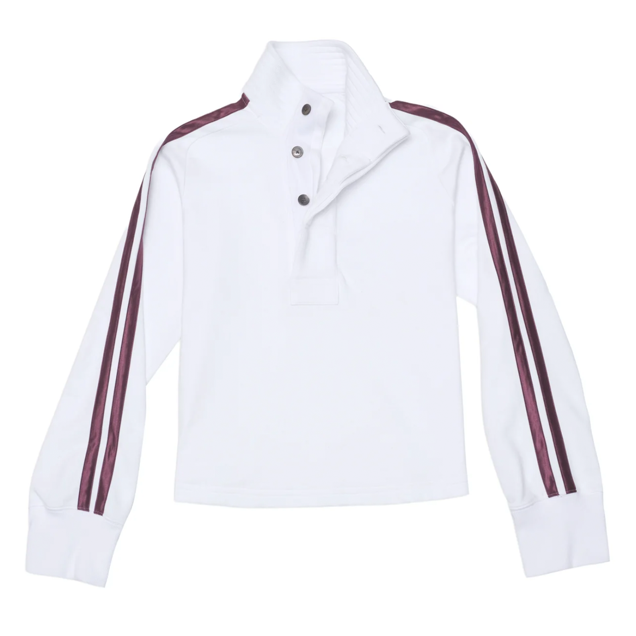 Pullover Sweatshirt with Satin Tricot Trim