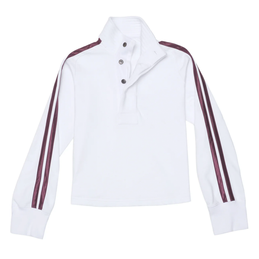 Pullover Sweatshirt with Satin Tricot Trim