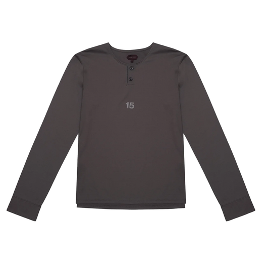 Printed Henley in Cotton Jersey