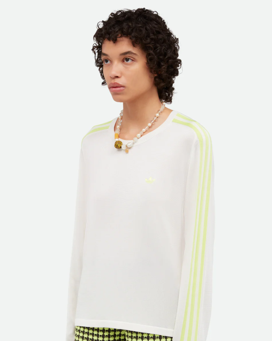 adidas Originals by Wales Bonner Long Sleeve Knit T Shirt - White