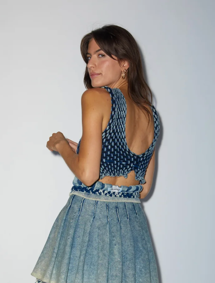 Crocodile Skin Keyhole Top