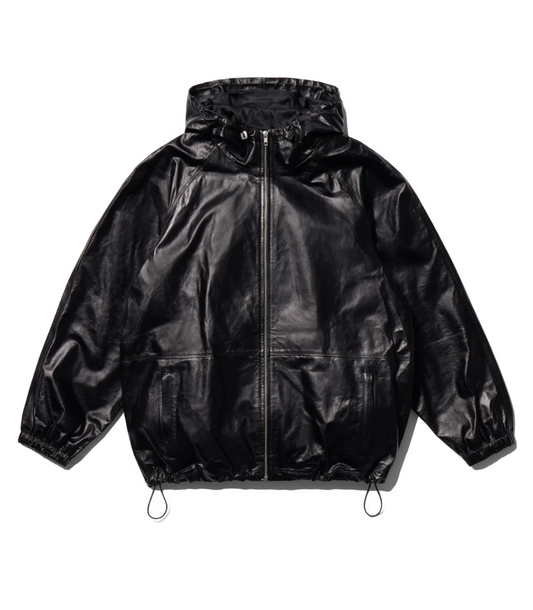 Hooded Leather Jacket