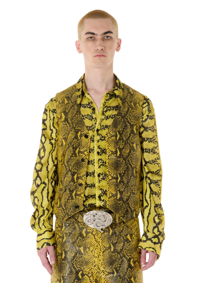 Python Leather Vest
