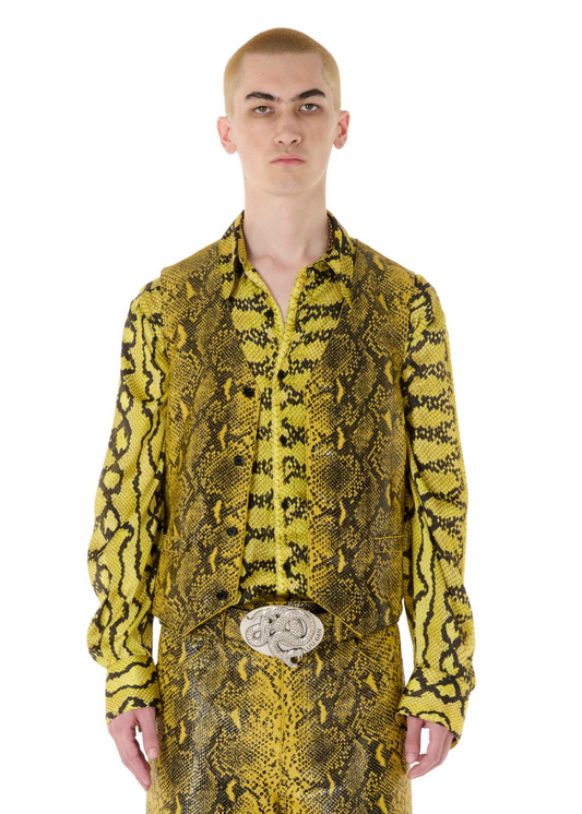 Python Leather Vest