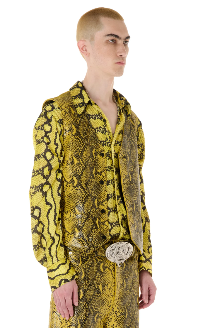 Python Leather Vest