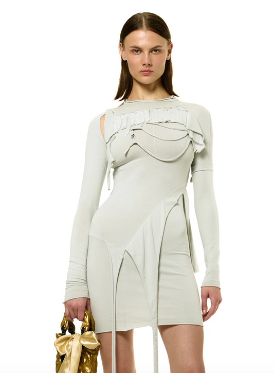 Deconstructed Longsleeve Mini Dress