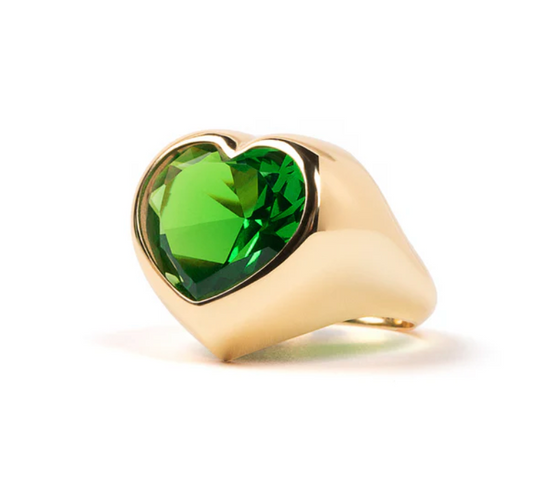 The Macro Heart Ring in Yellow Gold