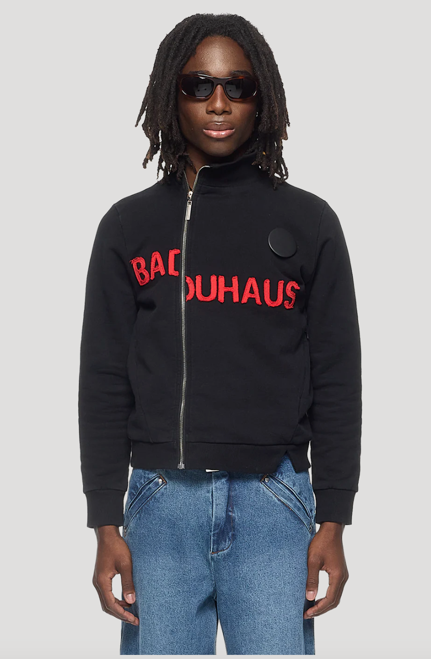 Black Shrunken Track Jacket