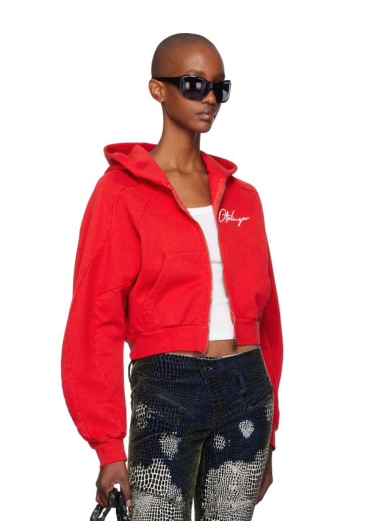 Multiline Zip Hoodie