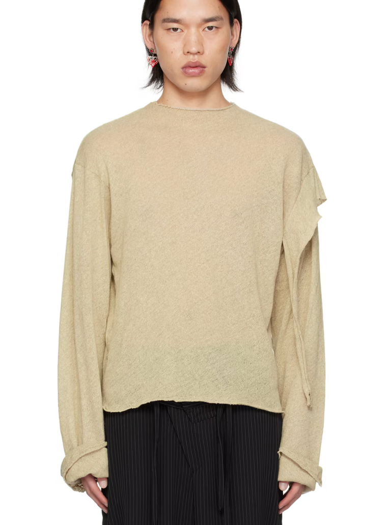 Ottolinger Beige Deconstructed Sweater
