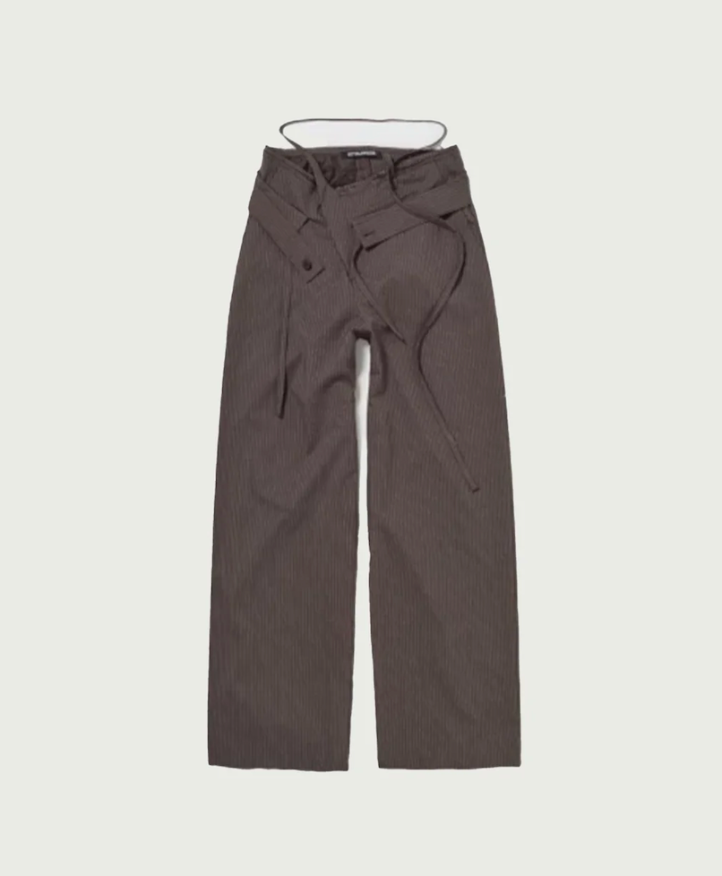 Furry Double Fold Suit Pants