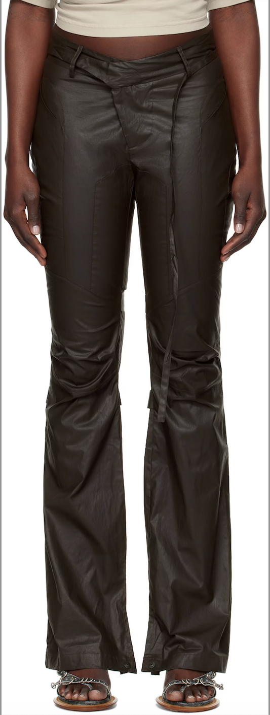 Deconstructed Flared Pants